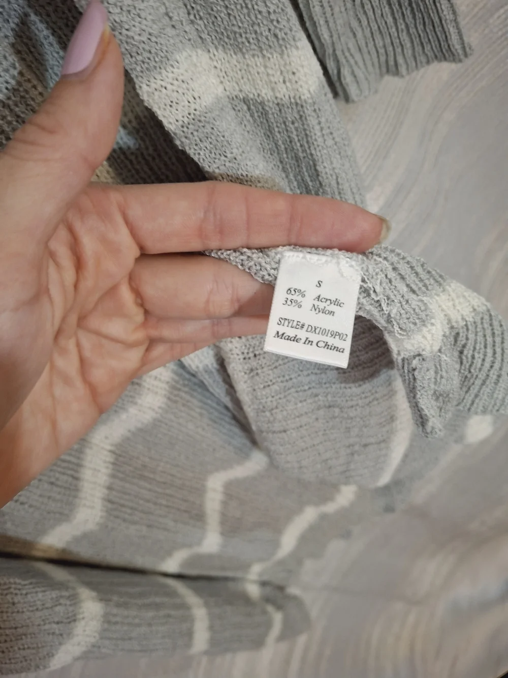Pink Lily Gray & White Striped Open Cardigan Sweater Duster NWT